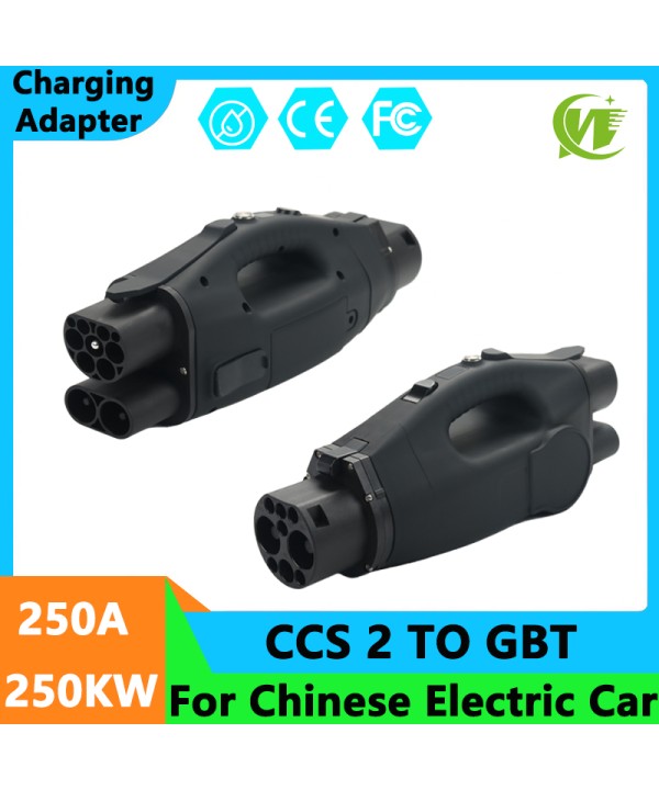 For GB/T 20234 VW Tesla BYD etc Car Charging Socket CCS with Handle Adapter 250kw Super Power ccs2 to gbt DC Quick EV Adapter