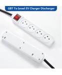 Israeli V2L Discharger For Type2 Car Discharge EV Cable Adapter J1772 GBT 16A 3.5KW 220v With Israeli sockets (Car Support V2L )