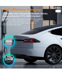NACS to J1772 Adapter Fit for Tesla Charger 80A Max Compatible for Tesla To J1772 Adapter EV Charger Adapter