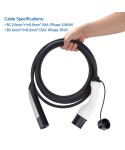 WUFEN 1Phase 32A Type 2 To Tesla NACS EV Charger Cable IEC62196 4 Point Fixed AC Electric Vehicle Charging Station Model 3 Y X S
