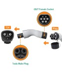 EV Adaptor GBT To Tesla Plug EV Adapter 32A 220V Electric Cars Vehicle Charger Charging Connector GBT To TESLA