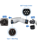 GBT To Type1 Adapter 32A 7.2kw GB/T Female Plug with Type 1 Female Converter J1772 Electric Car For Ford Chevrolet Tesla