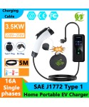 3500W Portable Type2 IEC62196-2 EV Charger Type1 SAE J1772 Electric Car Charger GBT EVSE Charging Cable Wallbox EU Plug